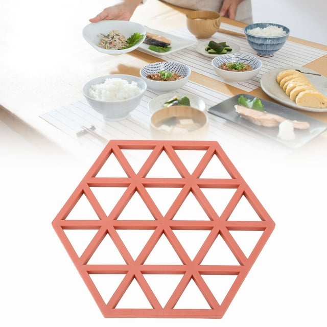 Salvamanteles De Silicona, 5 Piezas, Agarraderas De Silicona Hexagonales, Alfombrilla Resistente Al Calor, Agarraderas Resistentes A Ollas, Almohadillas Calientes De Silicona