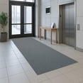 thumbnail image 3 of 24 in. Wide x Cut-to-Length – Non-Slip, All-Weather, Heavy-Duty Utility Runner Rug – Absorbent, Dirt-Trapping, Kid and Pet Safe for Entryways and High-Traffic Areas, Gray, 3 of 13