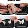 thumbnail image 4 of Detachable Butterfly Clips, Butterfly Waist Cinching Button for Clothes, Reusable Pant Clips for Waist Tightener, No-Sew Instant Waistband Buckle for Loose Jeans for Women Pants Skirts, 4 of 7