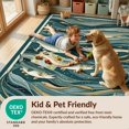 thumbnail image 4 of Design&I 4'x6' Washable Area Rug Fishing Bass Wildlife Angler Lake Lure Border Hunting for Home Office, Under Desk, Snag-Free Skid-Resistant Medium, 4 of 7