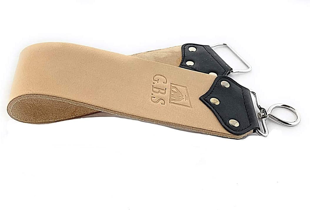 G.B.S 2 Sided Shaving Strop, Quality Leather, Stainless Steel Clamp