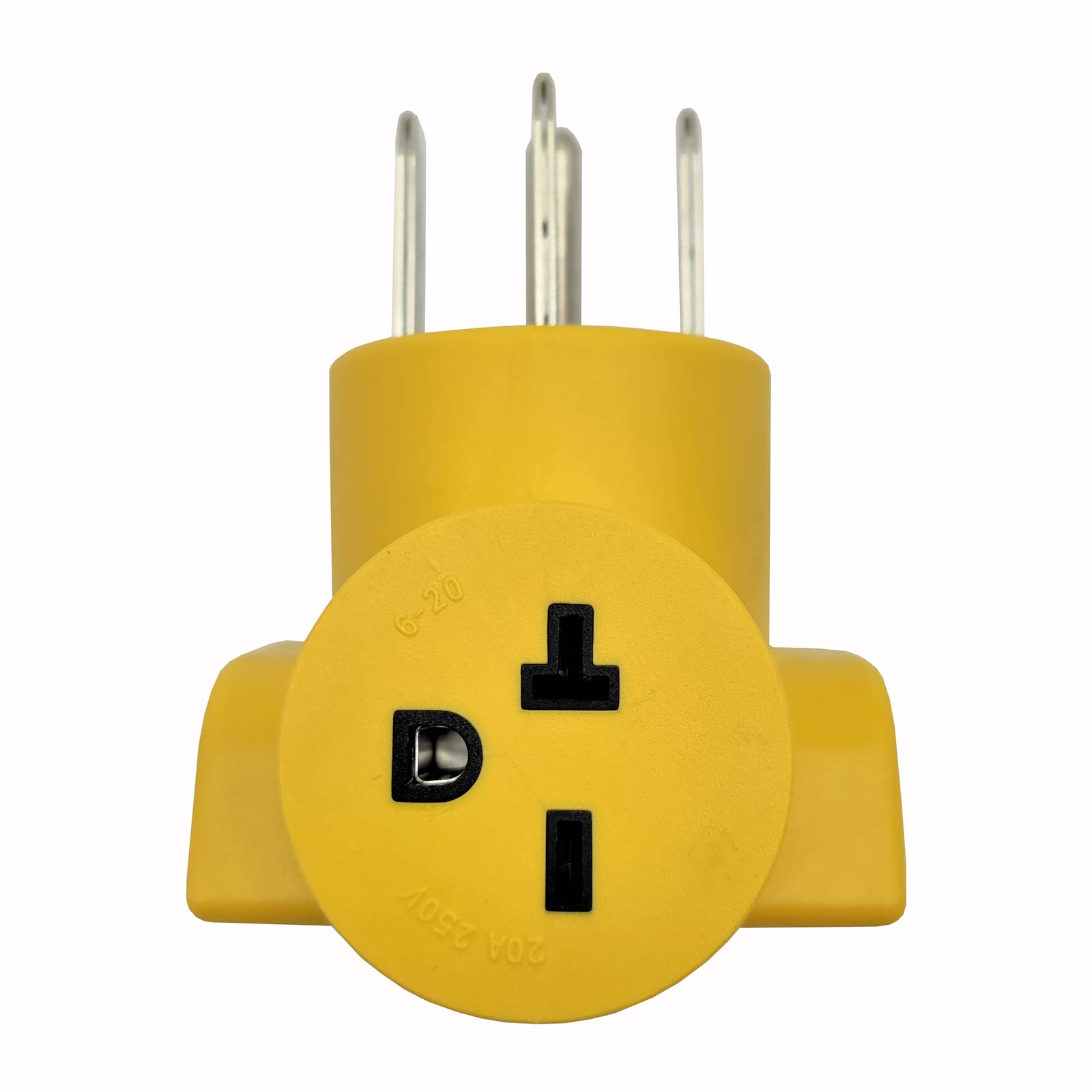 Parkworld 62824 NEMA 14-50P to 6-20R T-Blade 6-15R One Piece Compact Adapter Welder to A/C Adaptor Output 20amp 250Volt