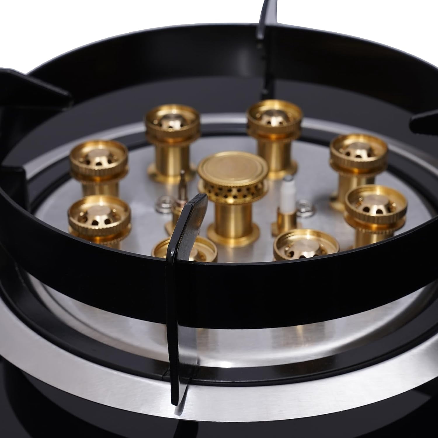 Miumaeov 28.7Inch 2-Burner Natural Gas Stove, Tempered Glass Gas Cooktop, Built-In Gas Stovetop with Ga-s Regulator