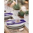thumbnail image 5 of Purple White Moire Cloth Napkins Set of 8 Reusable Dinner Napkins, Modern Abstract Art Elegant Cocktail Napkin Washable Table Napkins for Wedding/Holiday Party/Baby Shower 20"x20", 5 of 7