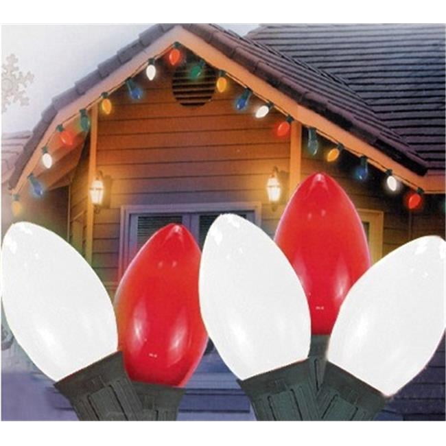 red and white c9 outdoor lights