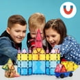 thumbnail image 3 of PicassoTiles 63 Piece Magnetic Building Block Construction Toy Set Diamond Magnet Tile Blocks with Car Truck STEM Learning Kit Early Education Builder Playset Toys for Ch, 3 of 7
