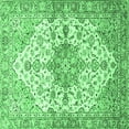 thumbnail image 1 of Ahgly Company Indoor Square Medallion Emerald Green Traditional Area Rugs, 7' Square, 1 of 4