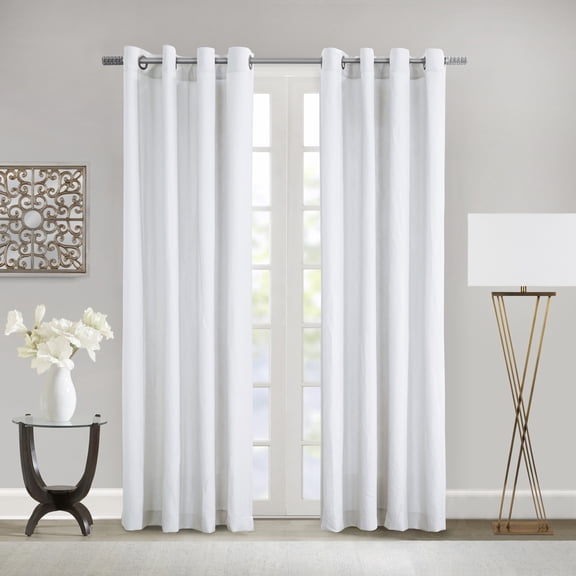 Habitat Harmony Grommet Curtain Panel Window Dressing 52 x 63 in White