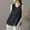 Black, variant on Admvng Tank Tops for Women Plus Size Solid Cotton Linen Round Neck Loose Fit Sleeveless Tops L-4XL