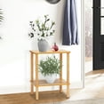 thumbnail image 6 of HONEIER 2 Tier Side table, Boho End Table with Storage Shelf, Nightstand with Wood Leg Bedside Table for Small Spaces, Bedroom, Living Room, Entryway, Farmhouse, Easy Assembly, Natural, 6 of 6