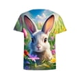 thumbnail image 4 of successthop Easter Clothes Women Cross Print Casual Short Sleeve Vacation T Shirt Crewneck Tops Summer Beach Clothes 3XL, 4 of 5