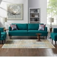 thumbnail image 4 of Modern Contemporary Urban Design Living Lounge Room Area Rug Runner Floor Carpet, Fabric, Multi Colorful, 4 of 7