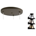 thumbnail image 4 of Woodbridge Lighting Blake 4.5" 3-Light Jar Cluster Pendant in Bronze/Clear Seedy, 4 of 4
