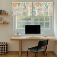 thumbnail image 5 of Teal Red Coastal Tier Curtains 24 Inch Length, Nautical Seahorse Beach Coral Starfish Beige Cafe Short Curtains for Bathroom Sink, Small Kitchen Curtain Light Filtering Drapes 2 Panels 27.5"Wx24"L, 5 of 8