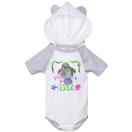 

Inktastic Pensacola Beach Florida Cute Swimming Manatee Gift Baby Boy or Baby Girl Bodysuit