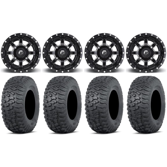 Fuel Maverick 15" Wheels Black 30" Terra Hook Tires Sportsman RZR Ranger