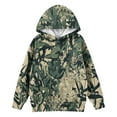 thumbnail image 4 of Xyxonk Girls Camo Hoodie Toddler 10-12 Years Long Sleeve Maple Leaf Print Casual Camouflage Sweatshirts with Pocket Fall Winter Hunting Fleece Pullover Hoodie,Light Green 130, 4 of 4
