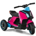 thumbnail image 1 of Gymax Kids Ride on Motorcycle 6V Battery Powered 3 Wheel Motorbike w/ Music Horn Pink, 1 of 10
