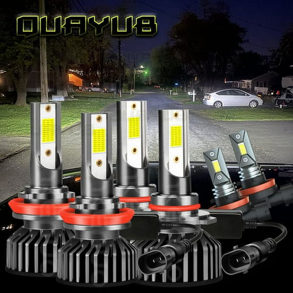 For Saturn Sky 2007-2010 Combo LED Headlight Hi-Low Fog Light Bulbs Kit