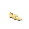 Pre-owned|Dolce & Gabbana Women's Patent Leather Block Heel Loafers Yellow Size 37