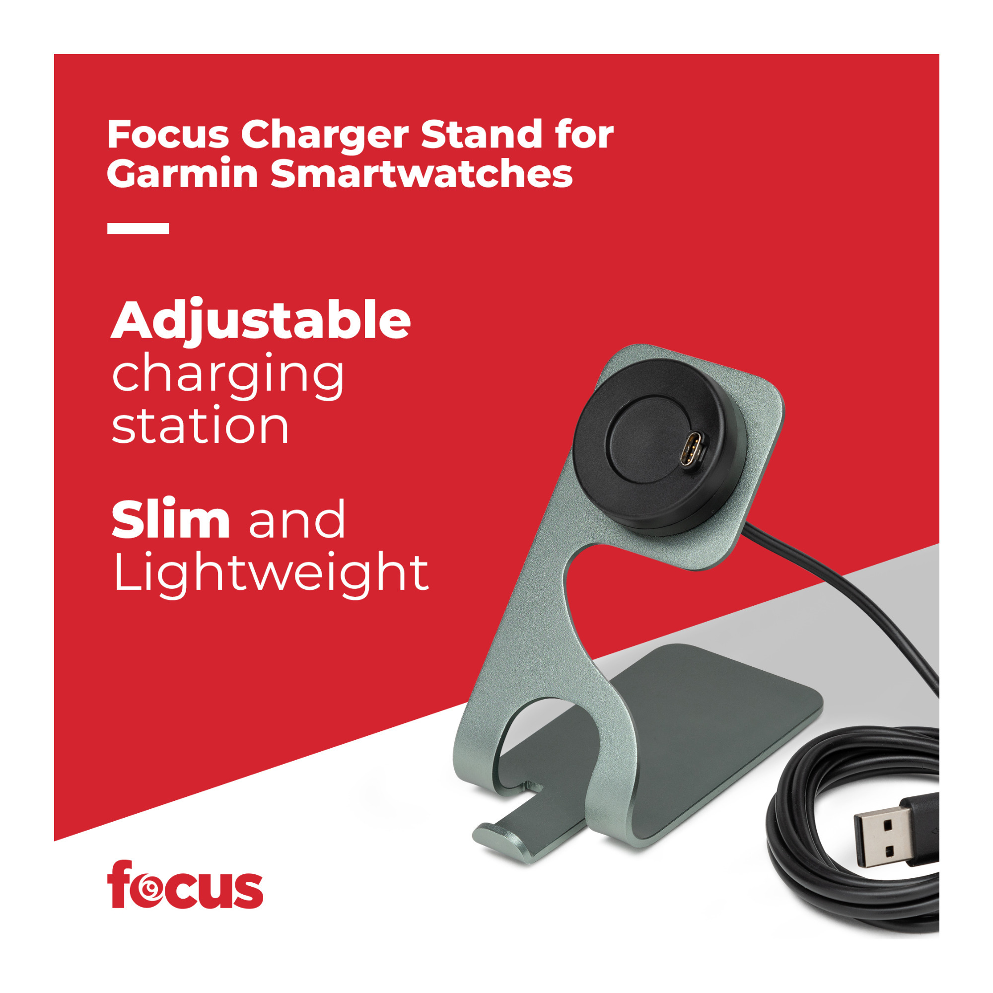 Garmin vivoactive 6 GPS Smartwatch (Slate with Black Band) Bundle with 45W 2-Port Car Charger, Portable Charger Stand, and Tempered Glass Screen Protector Film (40mm) (4 Items)