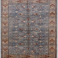 thumbnail image 1 of Ahgly Company Indoor Square Mid-Century Modern Maroon Purple Oriental Area Rugs, 5' Square, 1 of 6