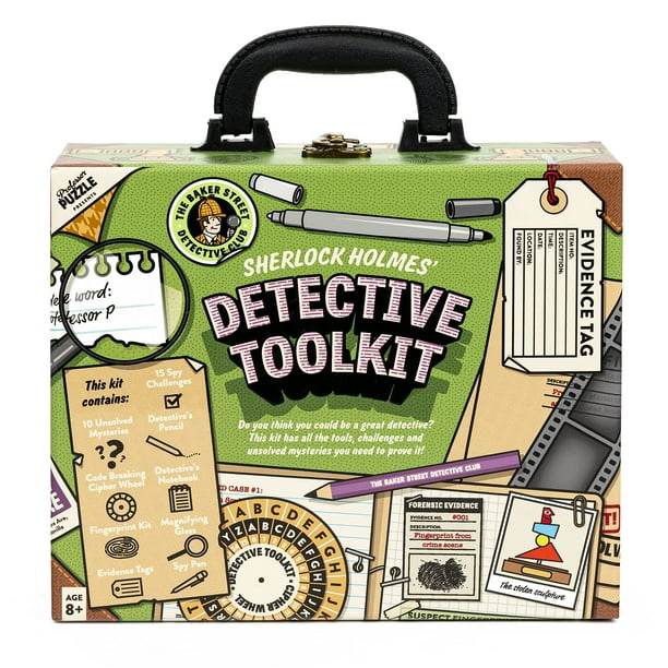 Kit de herramientas para detectives Professor PUZZLE Mystery Case Sherlock Holmes
