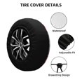 thumbnail image 2 of Susaid Cute Santa Print Tire Covers,Waterproof Anti-UV Snow Sun Rain Tire Covers for RV,Truck, SUV, Trailer, Camper-15 inch, 2 of 6