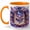 Orange, variant on Purple Fantasy Library Coffee Mug, Magical Moon Book Portal Reader Design, 11 oz Ceramic Cup