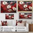 thumbnail image 4 of Designart "Embrace Of White And Red Crimson Flowers" Flower Floater Framed Canvas Wall Art, 4 of 5