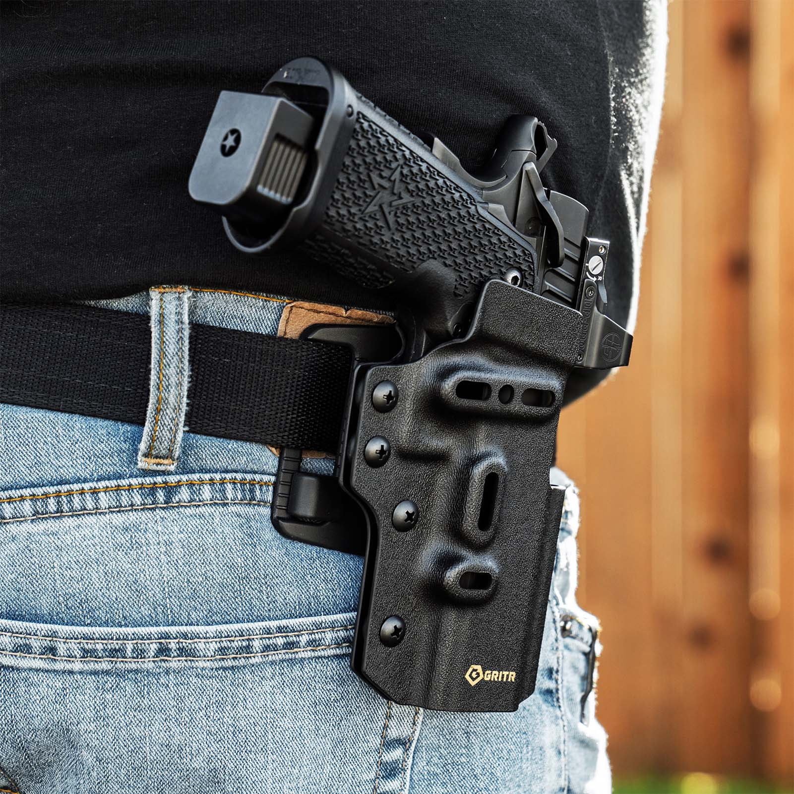 GRITR Ambi OWB Kydex Holster; Fits Staccato P/XL/XC