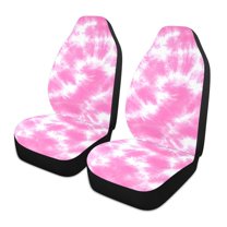 ALAZA Tie Dye Pink Car Seat Covers 2 PCs Universal Auto Front Seats Interior Protector
