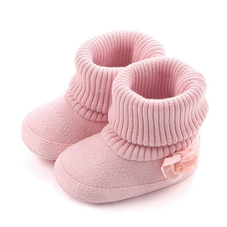 

Cathalem Girls Baptism Shoes Cotton Shoes For Baby Girls And Boys Warm Shoes Soft Comfortable Boots Toddler Kid Shoes Pink 12/13