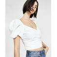 thumbnail image 2 of Bar III Womens Eyelet Wrap Top Bright White 6, 2 of 3