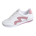 thumbnail image 2 of AUDeals Women's Retro Court Sneakers, Lace Up Casual Shoes with Tennis Inspired Style for Walking and Hiking (Pink, 7), 2 of 9