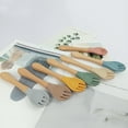 thumbnail image 4 of PEACNNG Silicone Baby Plates Spoons Forks Bib Bowls Plates Cup Child Feeding Suction Kids Toddler Eating Tableware Tableware Non-slip set, 4 of 5