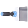 thumbnail image 3 of Cuchillo de masilla de acero inoxidable pulido con espejo para mantenimiento de coche, cuchillo de cinta raspadora con mango antideslizante de goma suave, 6 pulgadas, 150mm, 3 of 5