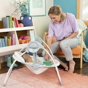 Bright Starts Whimsical Wild Portable Compact Baby Swing with Taggies، Unisex، Newborn and up