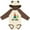 Natural & Brown w Ears, variant on Inktastic First Birthday Turtle 1 Year Old Boys or Girls Long Sleeve Baby Bodysuit