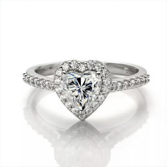K-KED 1CT Real Moissanite Halo Engagement Rings for Women D Color GRA Certificate