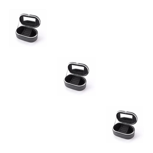 Sonducket Joyas para mujer, pendientes, anillos, caja de almacenamiento de cuero PU con espejo, bolsa de maquillaje, estuche para niña, Type1 NO1
