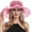 Pink, variant on Audhol Sun Hats Women's Vintage Mesh Hat Floral Shade Holiday Brim Top Hat Hat Red One Size