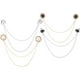 thumbnail image 2 of 4 pinzas delicadas para suéter, cadena para suéter, traje, cuello, decoración, pinzas para capa con cadena, 2 of 7
