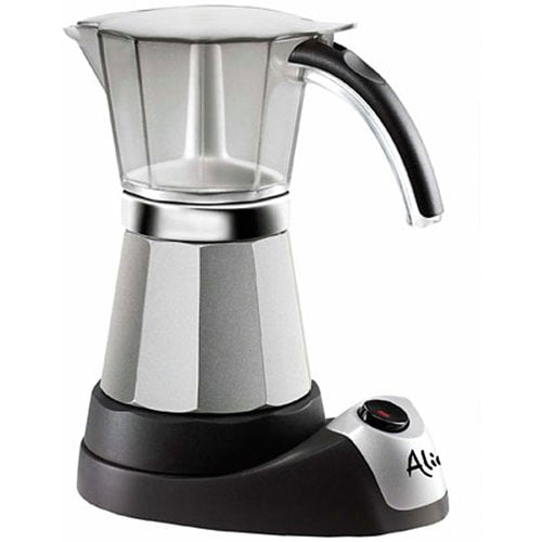 Delonghi Emk6 Alicia Electric Moka Espresso Maker 6 Cup Silver