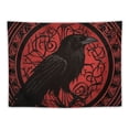 thumbnail image 5 of ONETECH Viking Tapestry, Norse Viking Raven Crow Meditation Runes Wall Ancient Art Red Tapestry Wall Hanging, Viking Greek Mythology Aesthetic Gothic Tapestry for Bedroom Living Room Dorm Poster,, 5 of 7