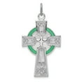 thumbnail image 1 of Sterling Silver Rhodium-plated Polished Epoxy Irish Cross Pendant, 1 of 3