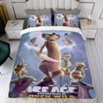 thumbnail image 4 of La Era del Hielo Conjunto de sábanas temático, trío de piezas, cómodo y amigable con la piel, diseño único, regalo de decoración para el hogar para familiares, amigos y fans, 90 cm * 190 cm, 4 of 6