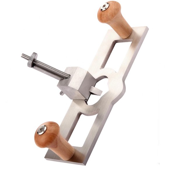 Woodworking Router Plane, Stainless Steel and Pine Adjustable Router Plane Kit Flat Small with 3mm 6mm Blade for DIY