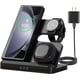 thumbnail image 1 of Cargador Inalámbrico 3 en 1 para Samsung/iPhone, Cargador para Samsung S24/S23 Ultra/S22 Ultra/S23/S23 /Z Fold 4/Flip 4/S22, para Galaxy Watch 6/5/5 Pro/4, Estación de Carga Buds (Negro),Plegable, 1 of 18