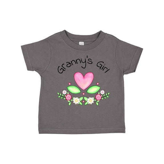 Inktastic Granny's Girl Heart Flowers Girls Toddler T-Shirt